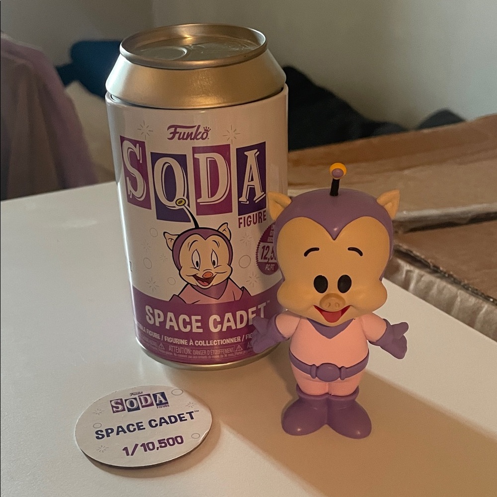 Funko Space Cadet Soda Figure in Purple and White